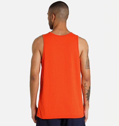 Men Pack of 2 Black & Orange Slub Gym Vest